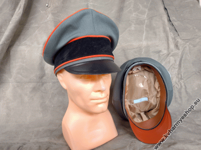 Mačkavka, Schirmmütze Alter Art Waffen-SS (oranžová Waffenfarbe) Gabardén